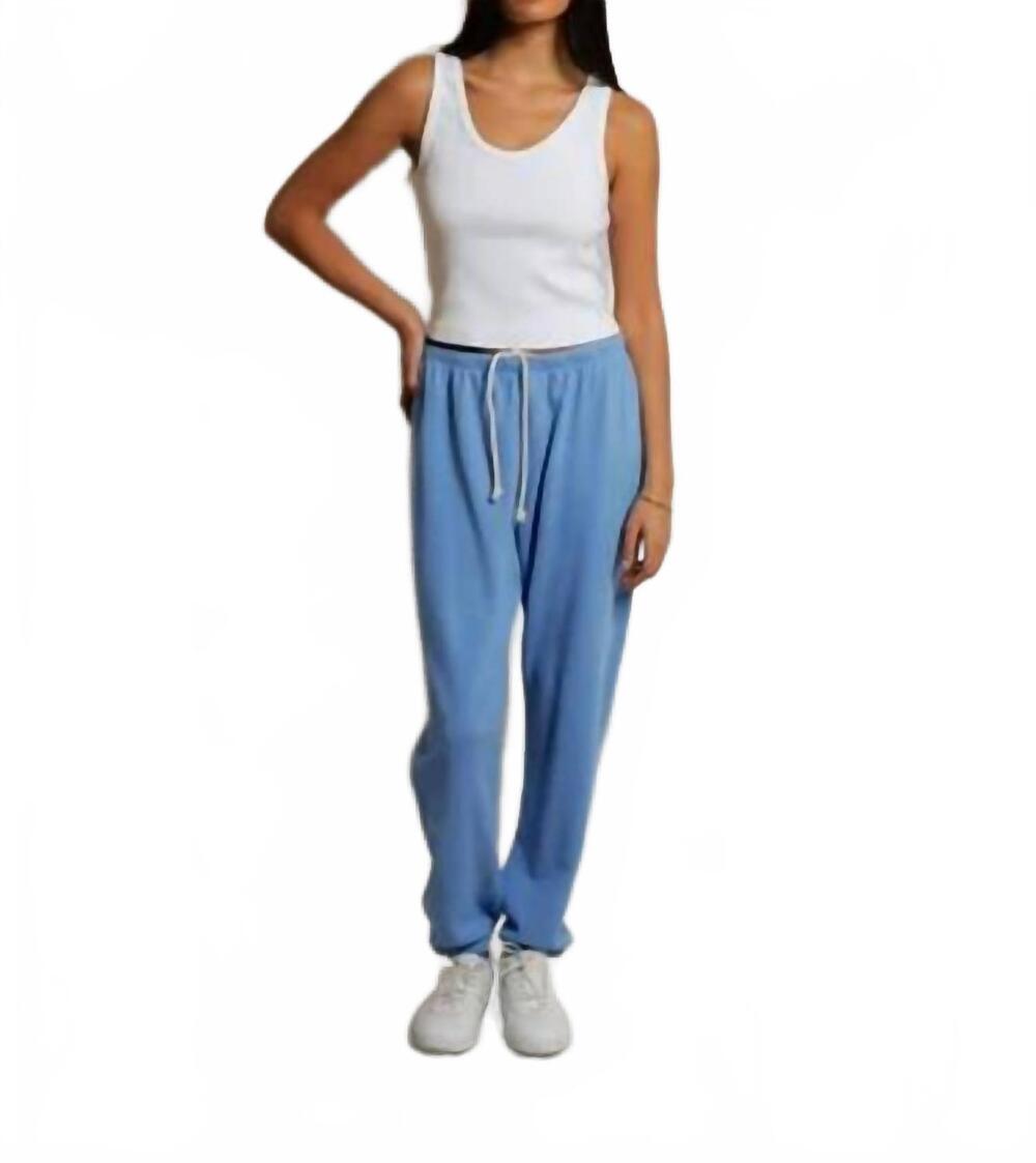 NEW PERFECTWHITETEE johnny french terry easy sweatpant in pacific blue